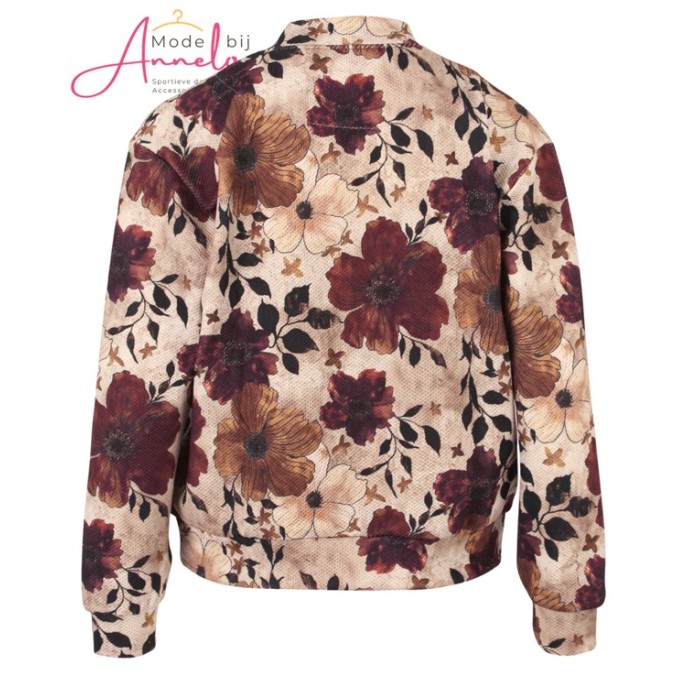 Enjoy Bomber jasje 183680 bloemprint Port camel